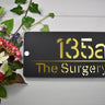 Personalised House Sign Modern Elegant Home Sign Velvet Black Foreground Choice of Background Colour Perspex Acrylic Number New Home Sign - Style 1