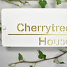 Personalised House Sign - Elegant Two-Tone Perspex Home Sign with Chalk White Foreground and Choice of Background Colour - Style 1